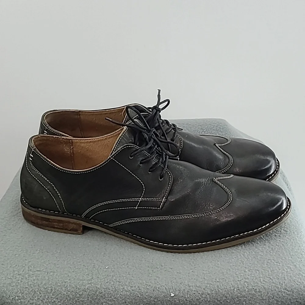 NUNN BUSH Men's Gray Oxford Shoes Leather Wingtip‎ - Size 11.5M